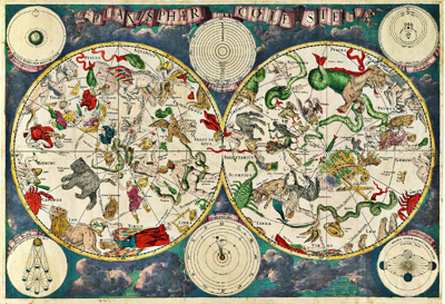 Celestial Map (1670) by Frederik de Wit
