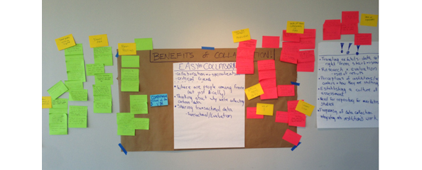 Benefits and challenges of collaborating Day 1