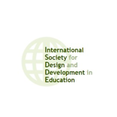 A light green globe. Darker green text over the image reads "International Society for Design and Development in Education"