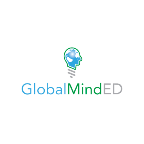 Image contains a person's profile outlined in green with a global map inside. Text below reads "Global Mind ED"