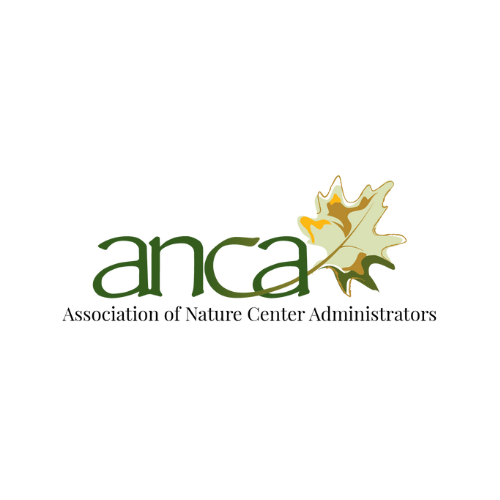 Image contains the letters "ANCA" in green with a leaf next to it. Black text below reads "Association of Nature Center Administrators"